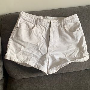 White jean shorts